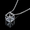 ZIYMU zm-p-019 Necklace, Cube, 15.7 inches (40 cm), Cubic Zirconia
