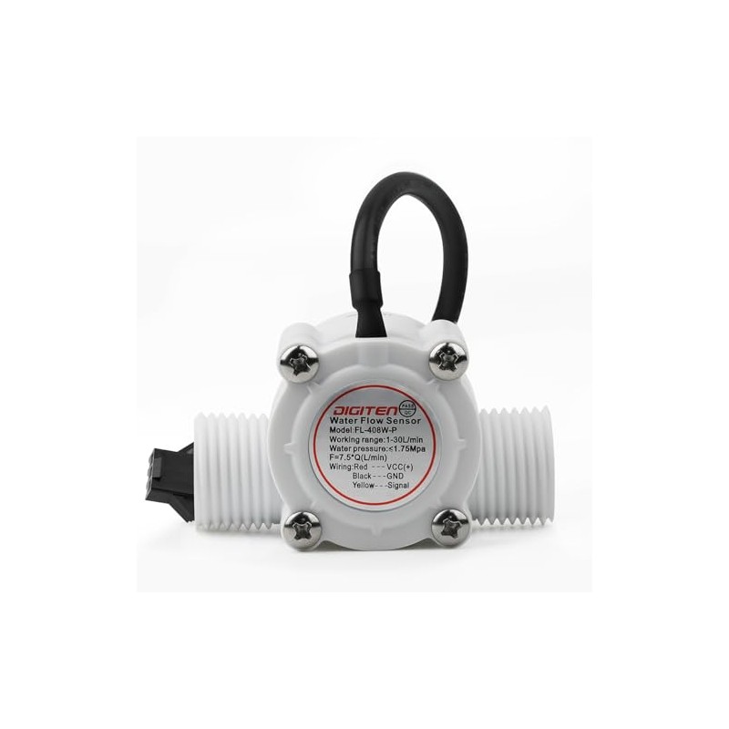 DIGITEN FL-408W-P 1/2 Inch Water Flow Meter with BSP Thread