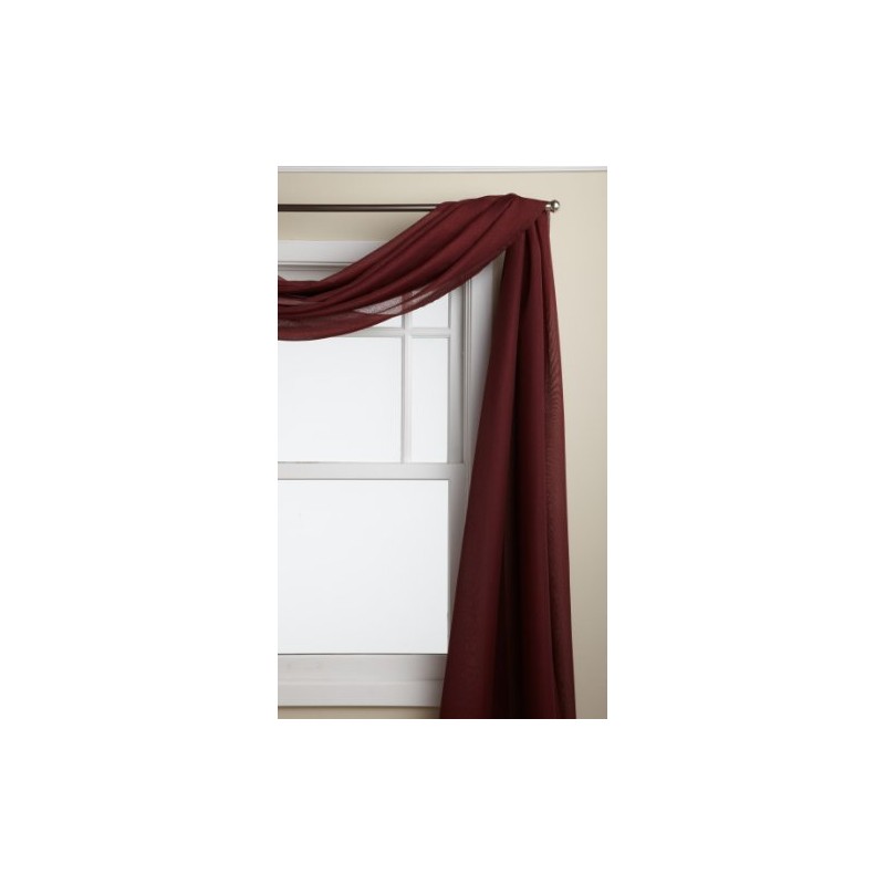 Lorraine Home Fashions Reverie 40-Inch x 25-Inch Ascot Cenefa, Burgundy,