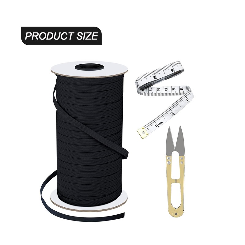 Braided Elastic Cord 100 Yards x 1/4 Inch Elastic Band