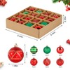 16 Pieces Christmas Baubles Red Green, Christmas Tree Decoration Plastic,