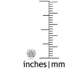 4MM Classic Brilliant Round Cut Cubic Zirconia (CZ) Sterling Silver Solitaire Stud Earrings/Ear Studs for Women Ladies Girls - Birthstone Earrings - LAVENDER. 4-LAVE