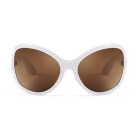 FEISEDY Oversized Trendy Sunglasses Classic Oval Wrap Around Stylish Big Frame Shade Women Glasses B2391