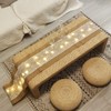 FLCSIed 40 LEDs Table Runner with String Lights Burlap Roll