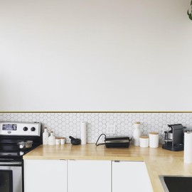 JSIWOTH 52.5 Ft Peel and Stick Trim, Waterproof Molding Trim for Walls, Edges, Borders, Window Frames, Backsplash Tiles, Flexible and Self Adhesive Trim Matte Gold