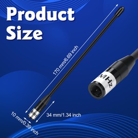 Relaxweex 2 Pack 915mhz Antenna Long Range 10 dbi Soft Whip Antenna 17cm Omni SMA Male