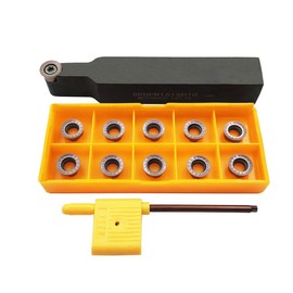 ASZLBYM 11 piezas RPMT10T3 MOE R5 de carburo indexable para fresado de hoja con 5/8 pulgadas SRDPN1616H10 de carburo indexable para herramientas de corte de torno de metal
