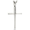 Shields of Strength Men's Stainless Steel Baseball Bat Cross Necklace-Psalm