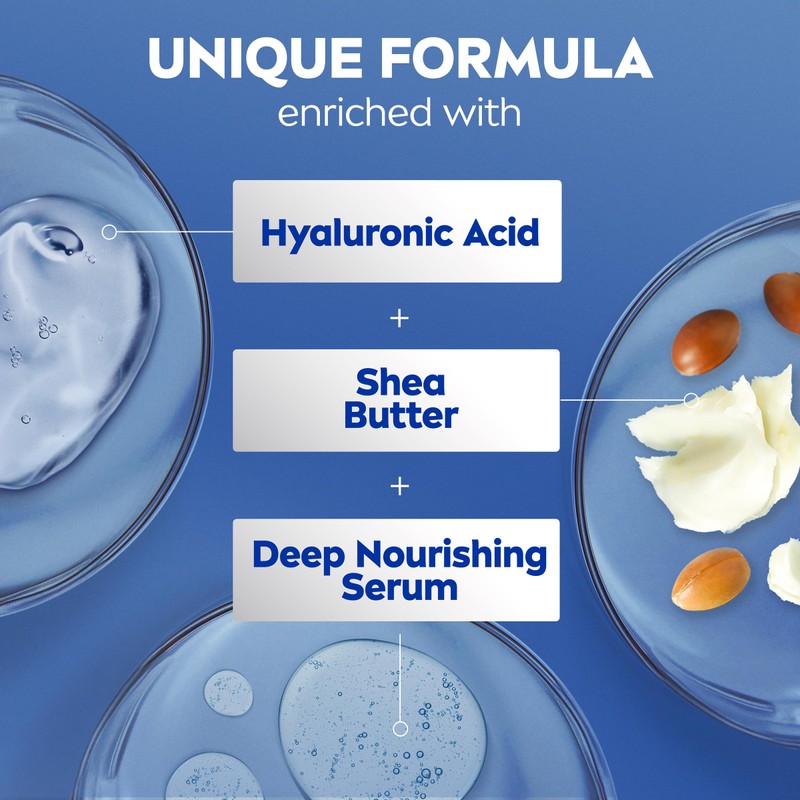 NIVEA Shea Nourish Body Lotion for Dry Skin with Hyaluronic