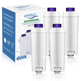 4Packs DLSC002 Coffee Water Filter for Delonghi Water Filter Replacement, Compatible with ECAM, ESAM, ETAM, EC680, EC800