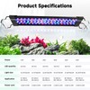 AQQA LED Aquarium Light, 24/7 Mode IP68 Waterproof Extendable Bracket