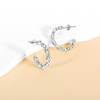 Lydreewam Hoop Earrings 925 Silver Twisted Hypoallergenic Hoop Earrings for