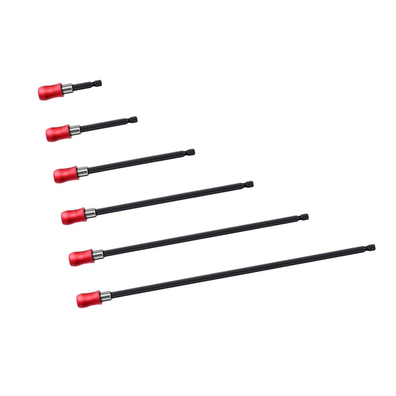 6PCS Bit Extension Bars Hex Socket 6.35mm Extension Bit Holder