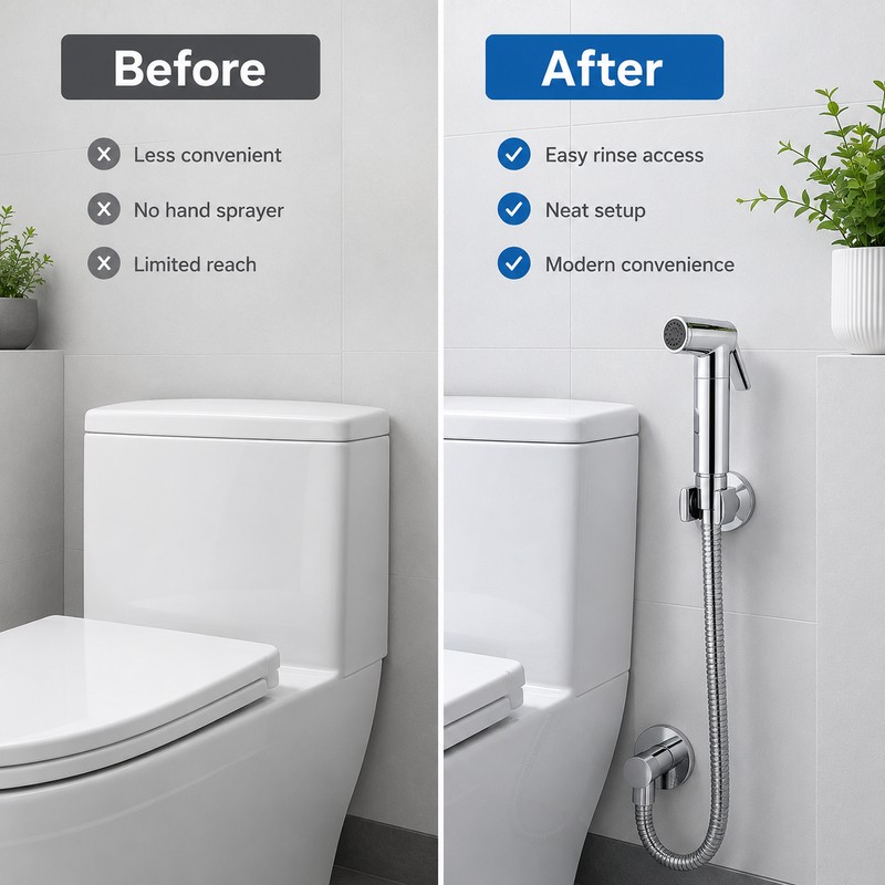 Handheld Bidet Sprayer for Bathroom Hygiene – ABS Toilet Spray