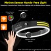 Beccason 2PCS LED Headlamp Rechargeable - 230° COB Super Bright