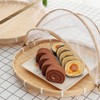 Bamboo Food Serving Tent Natural Handcraft Tray Mesh Food Storage