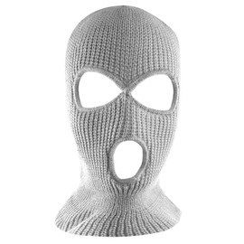 Knit Sew Acrylic Outdoor Full Face Cover Thermal Ski Mask by Super Z Outlet, Gray, One Size Fits Most