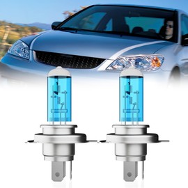 LECCIBUB Headlight Bulbs Compatible With Honda Civic 1992-2003, 9003 High Low Beam Headlights Halogen Light Bulb, Super Bright 6000K White, Plug and Play, Pack of 2