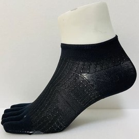Puldo Center of Gravity Socks, Athlete Short, Just Put On B-DASH jushinSOXathlete Bee Dash 5 Finger Black (Black, S 8.3 - 9.8 inches (21 - 25 cm)), black (black 19-3911tcx), 21.0-25.0 cm