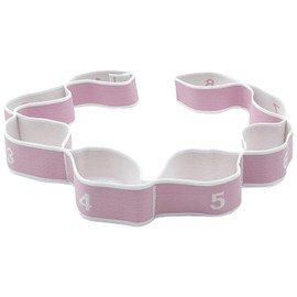 ALLY-MAGIC 8-loop Stretch Assist Strap,Kids Stretch Strap Latin Dance Resistance Bands for Dancers Kids Digital Stretch Bands Pilates Yoga Fitness Training Elastic Dance Bands Y4-BGTLD (Pink Grey)