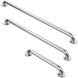 Grab Bar Bundle for Commercial Residential Restrooms - ADA Compliance - 304 Silver Stainless Steel -1.5" Diameter - 18", 36", 42" - Pack of 3