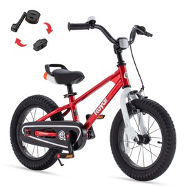 RoyalBaby EZ Kids Bike, 16 Inch Wheel Bicycle with Quick Release Crank for Beginners Easy Learn Biking, Boys Girls Ages 4-7 Years, Red