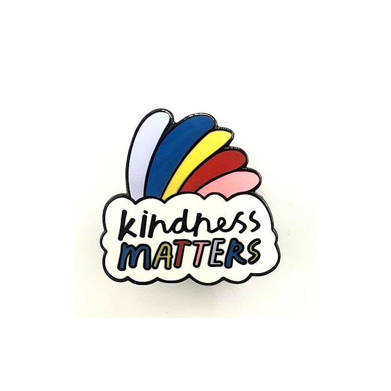 Kindness Matters Rainbow Cloud Be Kind Metal Enamel Pin Badge,