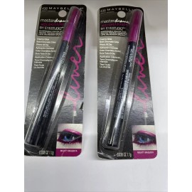 Maybelline New York 2 crayon lot Maybelline Master Drama CHROMATIC eye liner 430 Mighty Magenta