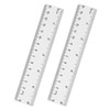 Unjoo Clear Plastic Ruler 6 Inch Straight Rulers, Shatterproof Ruler
