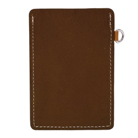 [Acacia Style] Tochigi Leather Pass Case, Bi-Color, Commuter Holder, 2 Pockets, Genuine Leather, Lightweight, Thin, brown/camel