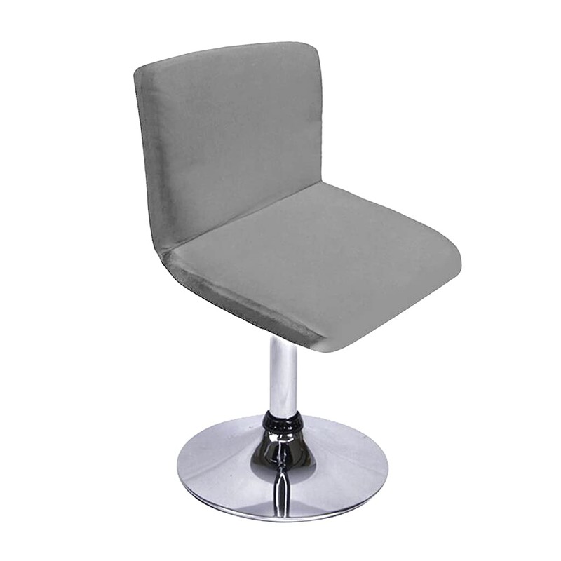 BTSKY 2 Pack Grey Bar Stools Slipcovers with Backrest Cover
