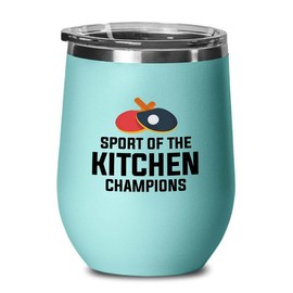 Ping-pong Teal Edition Wine Tumbler 12oz - Sport of the - Professional tabletennis court game real tennis real tennis