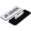 Jr Usher 1 x 3 Name Tag, White (10 Pack)
