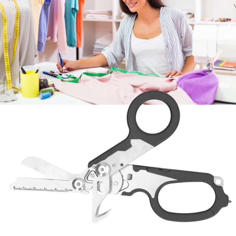 Folding Scissors Stainless Steel Clear Scale Wind Breaker Cutter Wrench