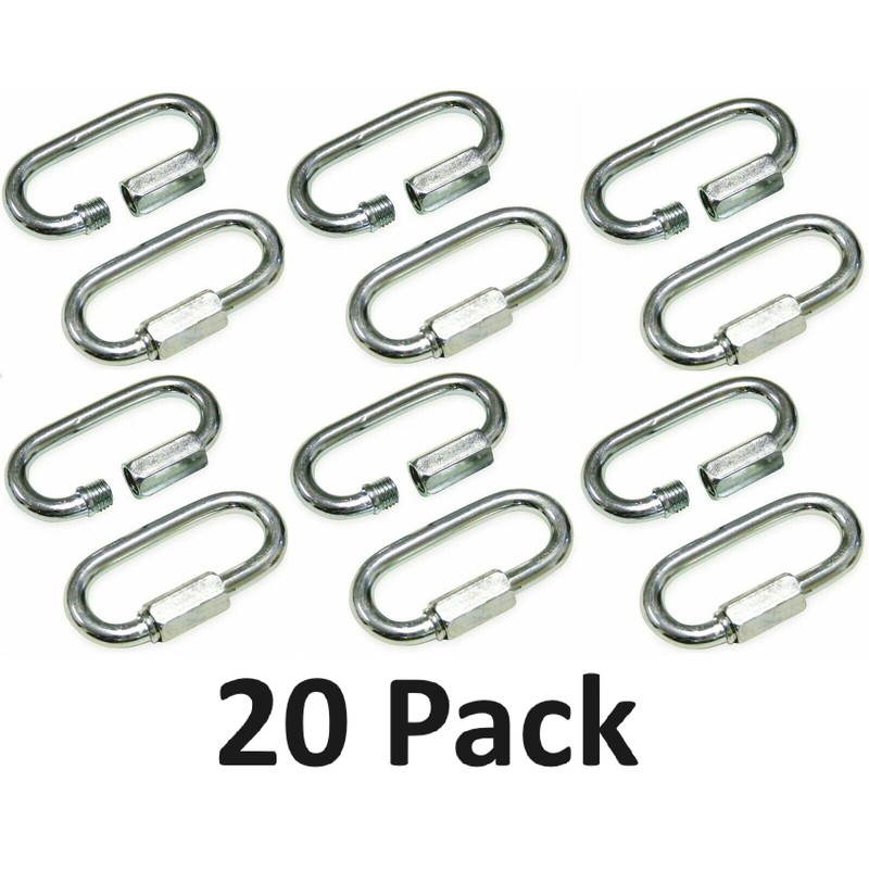 20 Pack 1/8 Quick Links Trapping Supplies Chain Cable Connectors