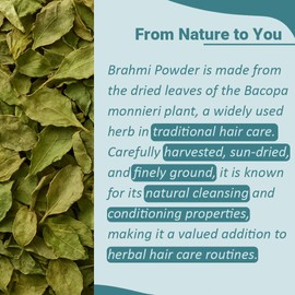 minature Organic Brahmi Powder (Bacopa Monnieri) - 227 g / 8 OZ / 1/2 lb | Promotes Hair Growth