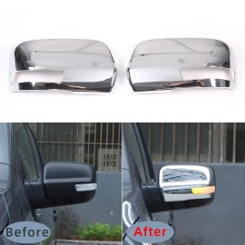 carpart2021 Chrome Exterior Door Side Rear View Mirror Cover Cap For Nissan Titan 16-23 US