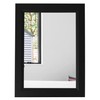 ZYGNHMO Rustic Black Bathroom Mirror, 11.8x15.8 Inch Wooden Frame Rectangle