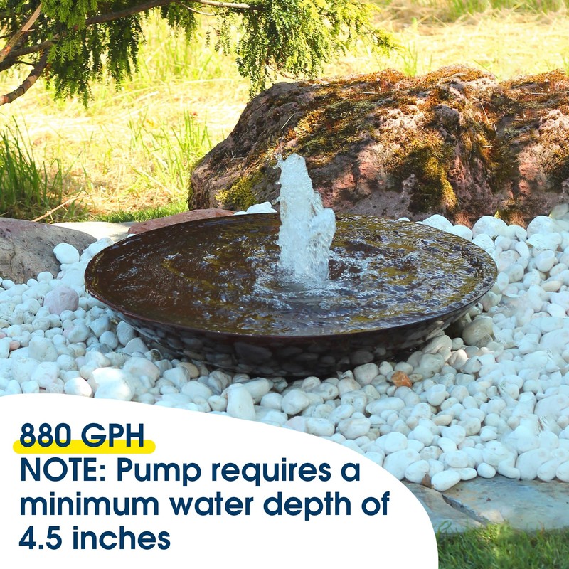 NFESOLAR 880GPH Submersible Pump, 60W Ultra Quiet Submersible Water Pump