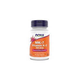 Now Supplements, MK-7 Vitamin K-2 100 mcg, Cardiovascular Support*, Supports Bone Health*, 180 Veg Capsules