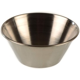 EcoQuality [24 PACK] 4 oz Stainless Steel Sauce Cups - Round Condiment Containers, Food Safe/Commercial Grade Safe/Portion Dipping Cups, Sauce Cups, Ramekins