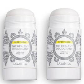 Lavanila Sport Luxe (2-Pack) Aluminum-Free Solid Stick Deodorant for Men & Women - Vegan, Clean, and Natural (2.2 Ounce Each)
