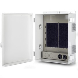 Namunanee Outdoor Electrical Junction Box with High Power Outlet, 16" H* 12" L* 5.9" W, ABS Water Resistant Enclosure with Internal Mounting Panel & Hinged Cover.