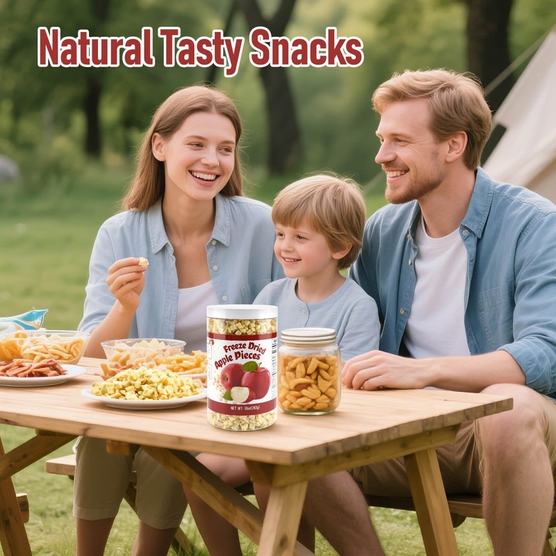 10oz Freeze Dried Diced Apples Pieces- Crispy Apple Slices, No