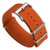 WatchGecko Ridge Military Nylon Watch Strap. Orange 20mm. Rugged, Quick-Drying