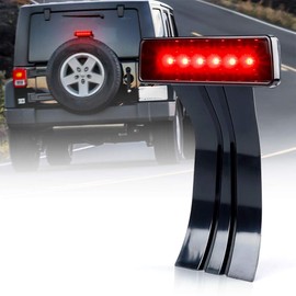 Xprite LED Third Brake Lights w/Smoke Lens High Mount Stop 3rd Tail Light Compatible with 2007-2018 Jeep Wrangler JK