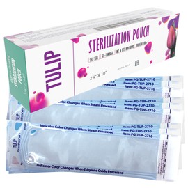 Self Sealing Sterilization Pouch 2.75" x 10" (200 Pack) - Autoclave Sterilizer Bags for Clean Tools - Dental and Nail Sanitizer Packets by Tulip
