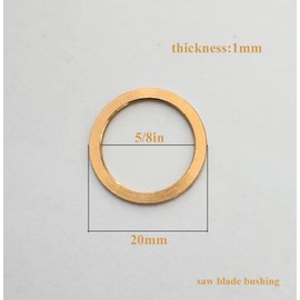8PCS Saw Blade Bushings - 20mm to 5/8" Brass Adapter Washers, Thickness of 1mm