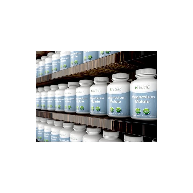Malato de Magnesio 400 mg Magnesium Malate Supplement, 270 Vegan
