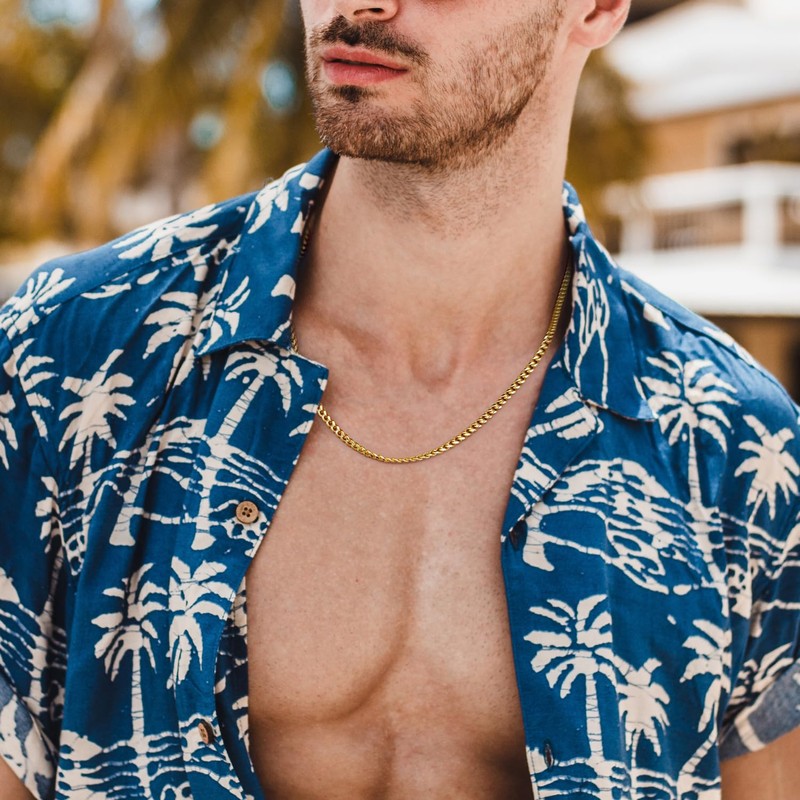 PPRLIFE Gold Necklace for Women 4.3mm Wide 14K Gold Cuban